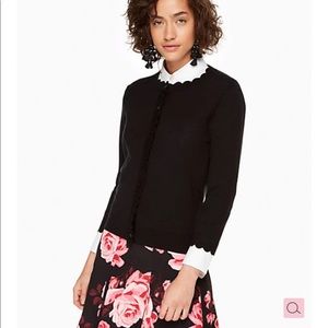 Kate Spade. Scalloped Black Cardigan. Med ❤️